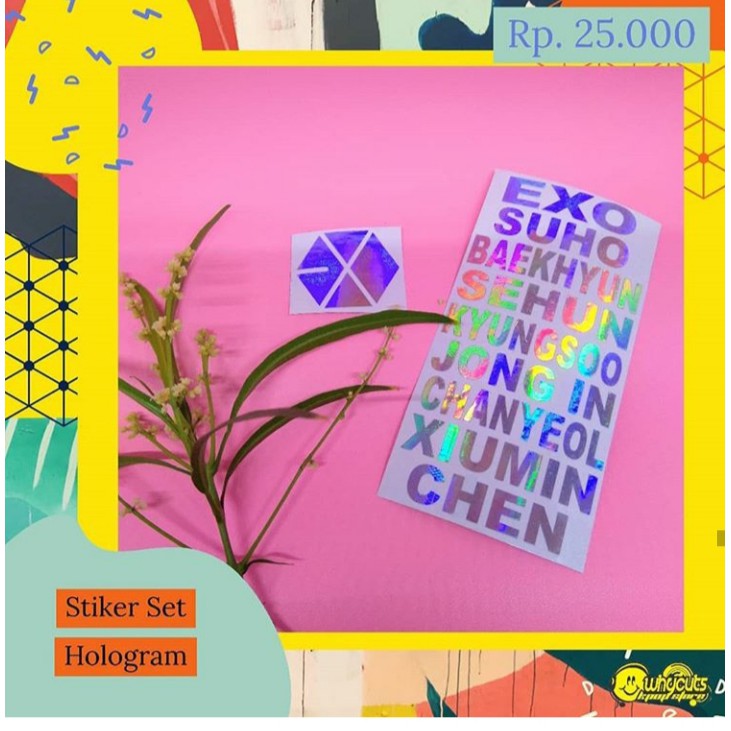 Stiker Hologram Kpop 1 set