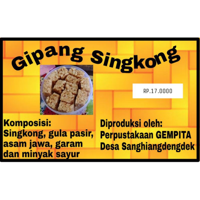 

Gipang singkong khas Pandeglang-Banten