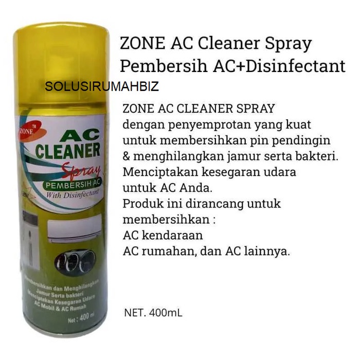 Pembersih AC 400G Disinfectan Cleaner Spray 400 ml by ZONE 400ML CLEAN