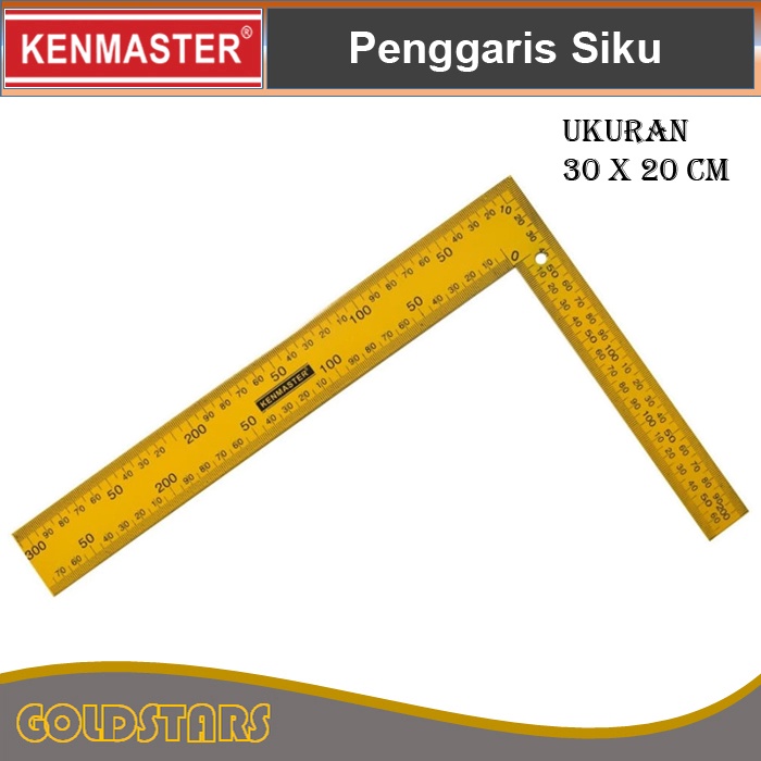 Penggaris Siku Baja 20 x 30 cm Kenmaster Penggaris Siku Tukang