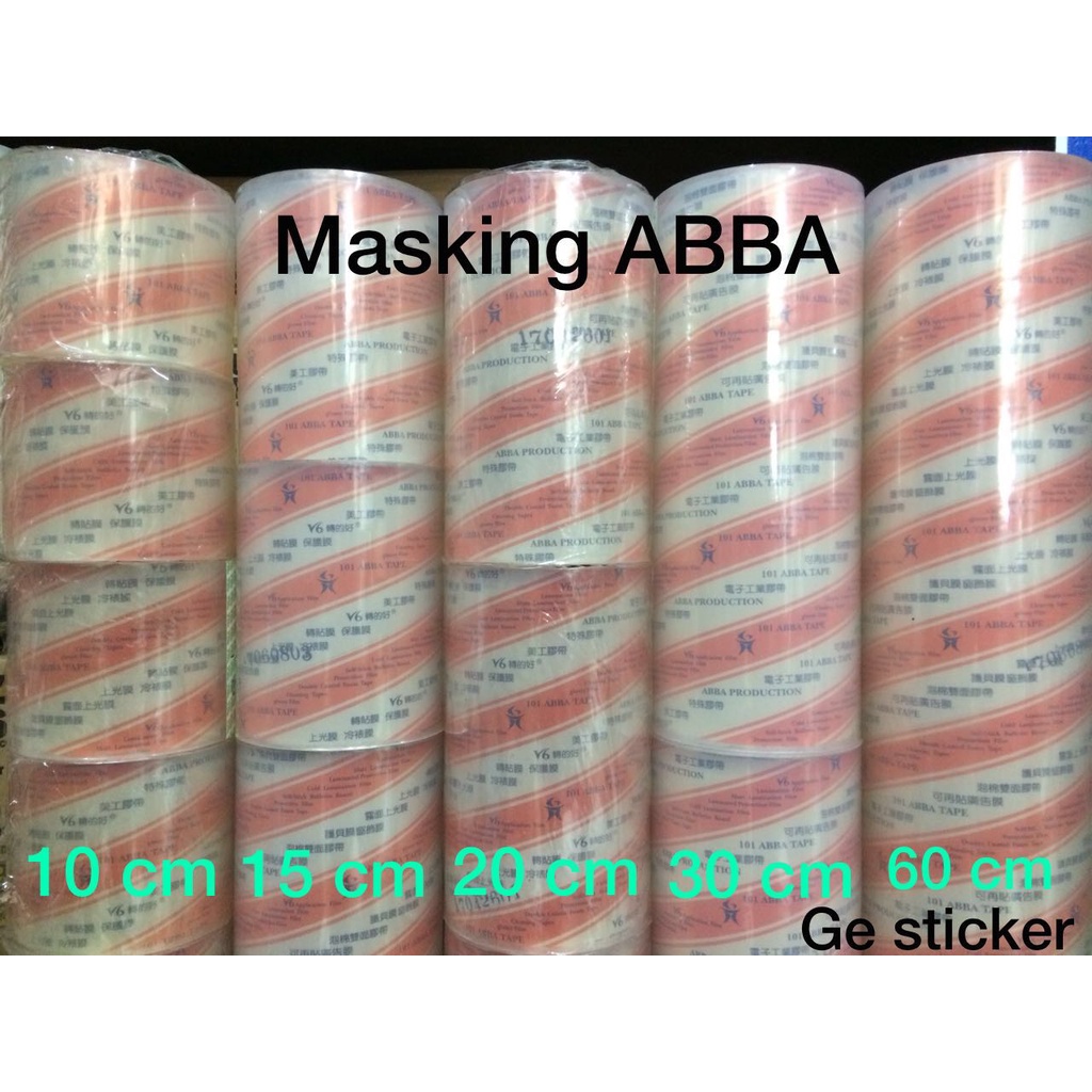 

Promo TRANSFER / MASKING TAPE ABBA 10 cm x 110 yard laminasi cutting sticker stiker 10cm