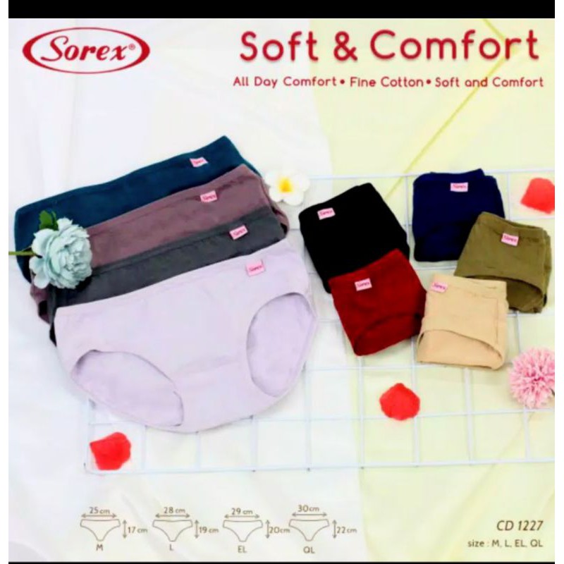 CD SOREX 1227 /SOREX CLASSIC CELANA DALAM WANITA MIDI KATUN SUPER COMFORT ORI