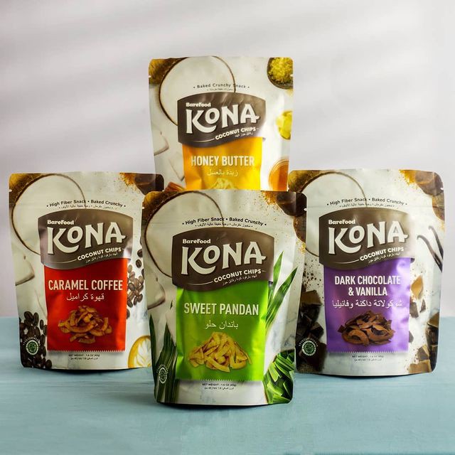 BAREFOOD KONA COCONUT CHIPS KERIPIK KELAPA | SNACK CEMILAN DIET SEHAT