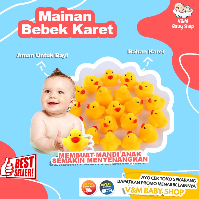 VnM086 | Mainan Bebek Karet / Mainan Mandi Anak Bayi / Mainan Edukasi Anak Bayi / Perlengkapan Mandi Bayi