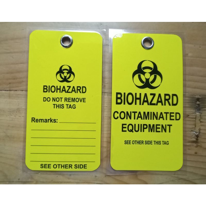 Jual SAFETY TAG LOTO Biohazard Contaminated Equipment | Shopee Indonesia