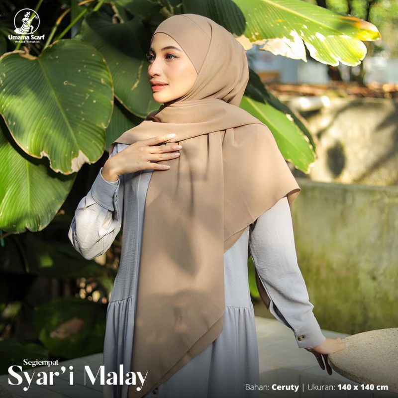 Jilbab Hijab Kerudung Segi Empat Malay Instan Original Umama