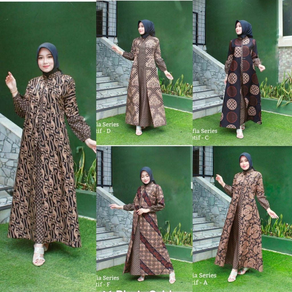 Baju Gamis Wanita Terbaru 2022 Batik Couple Keluarga Gamis Busui Jumbo Model Kombinasi Kain Katun Premium Lengan Panjang Fasion