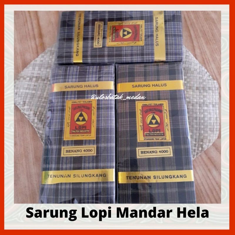 KAIN SARUNG LOPI MANDAR HELA LOPI KOTAK SARUNG BENANG 4000