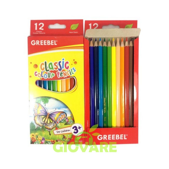 

PENSIL WARNA GREEBEL 12 WARNA PANJANG | GREEBEL 7012 Classic Colour Pencil