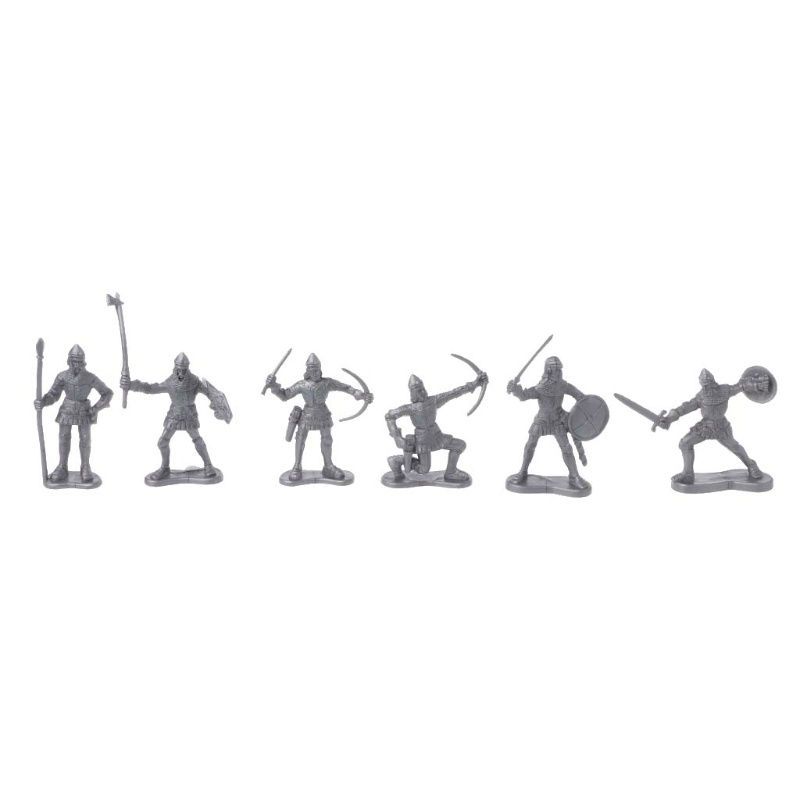 Mary 14Pcs/set Medieval Knights Mainan Ketapel Crossbow Soldier Angka Playset Kereta