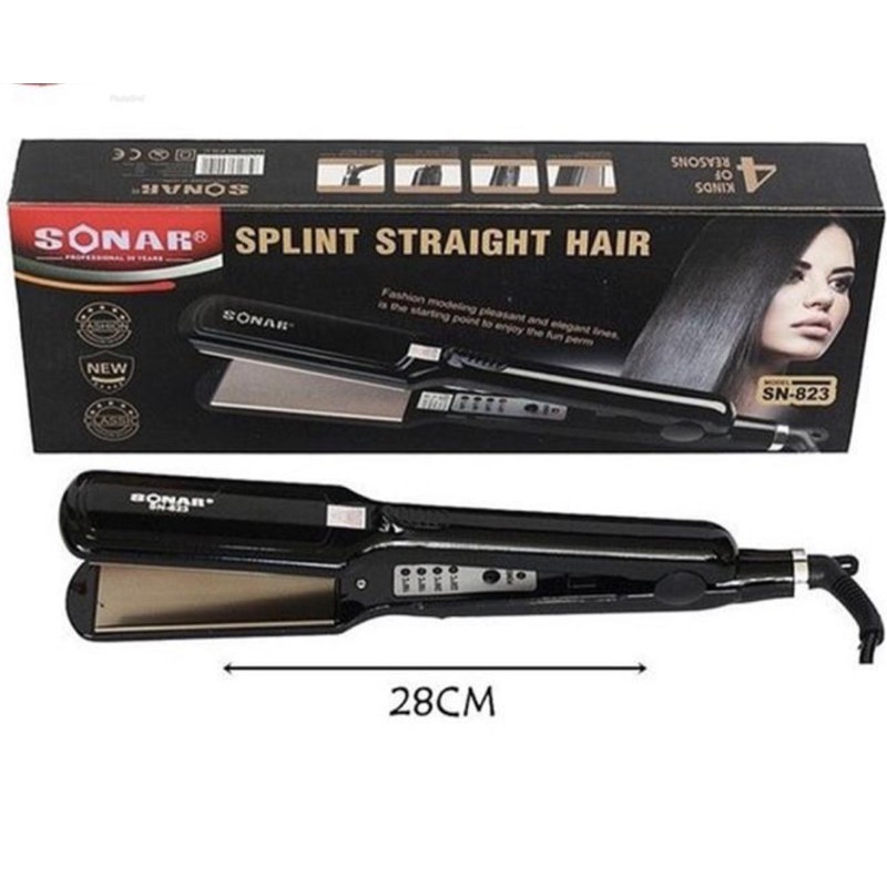 Catok Catokan Rambut Splint Straight Hair SN - 823 - Black