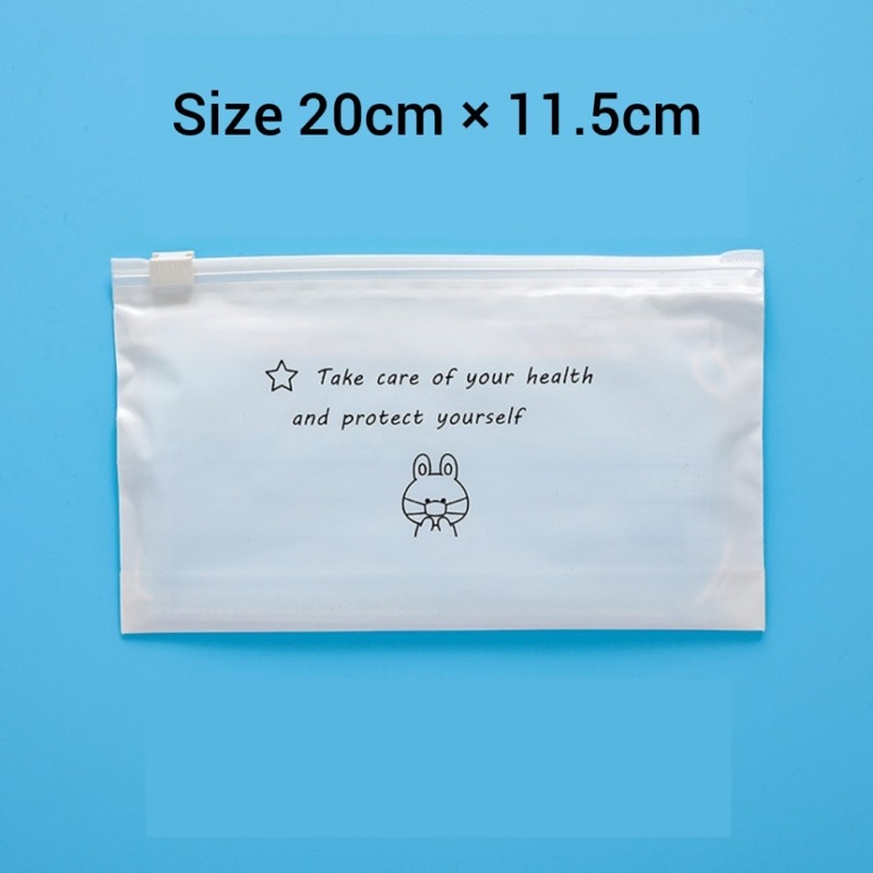 Pouch masker zipper tempat masker kantong masker