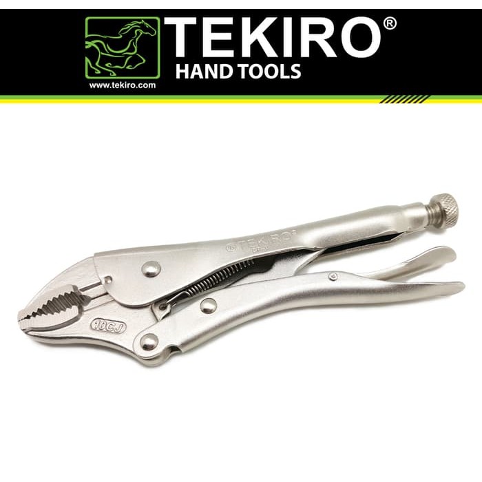 TEKIRO Tang Buaya Bengkok 10 Inch / Locking Grip Pliers Curved 10&quot; Tang Jepit Bengkok Locking 10inch