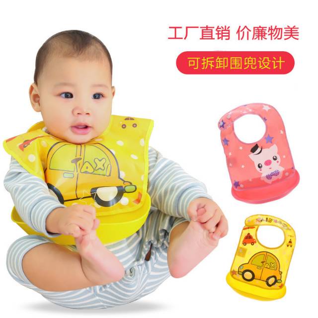 BIB SLABBER SILIKON PLASTIK MURAH CELEMEK MAKAN BAYI ANTI AIR SLABBER SILIKON BAYI ANAK LUCU