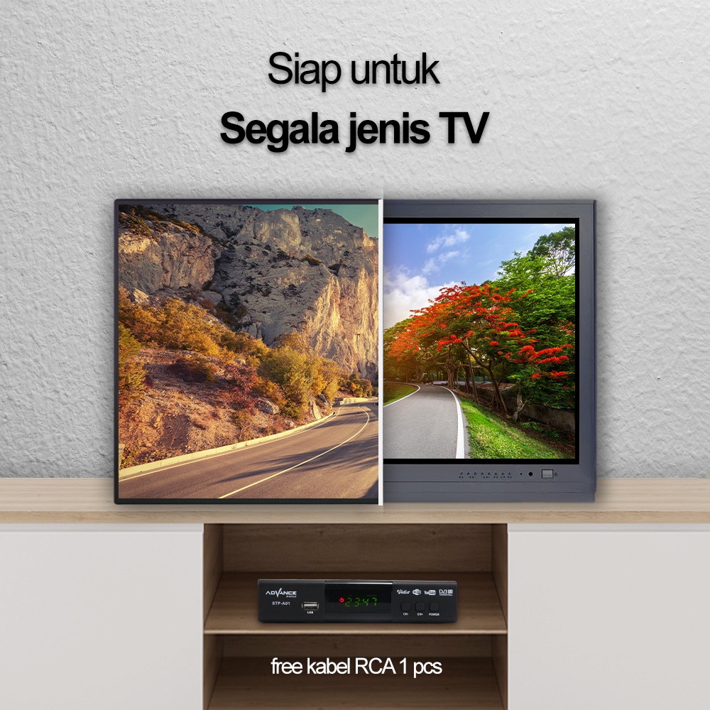 Advance set top box tv digital New STP-A01 Set Top Box stb tv digital Support WiFi / YouTube /TV LED / TV TABUNG