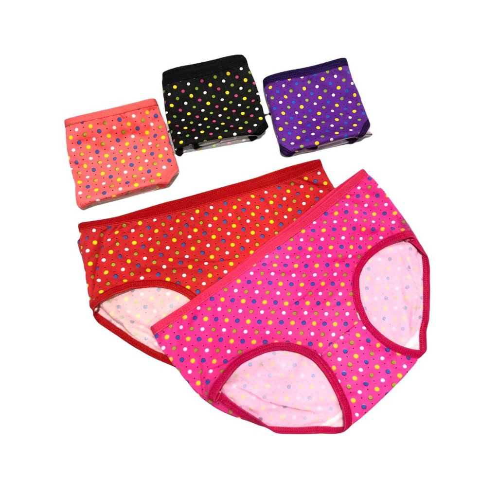 YAGOO - Celana Dalam Wanita Motif Polkadot Kecil Polos Undies Polyster Import CD54