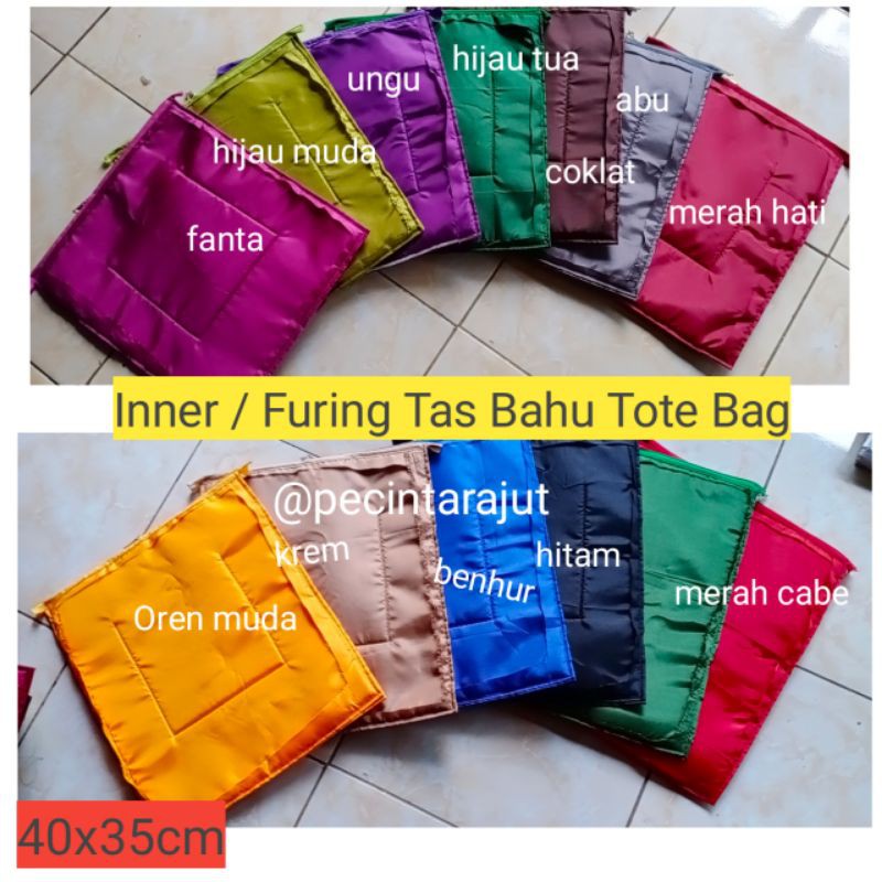 INNER INER FURING DALEMAN TAS WANITA RAJUT TOTEBAG BAHU