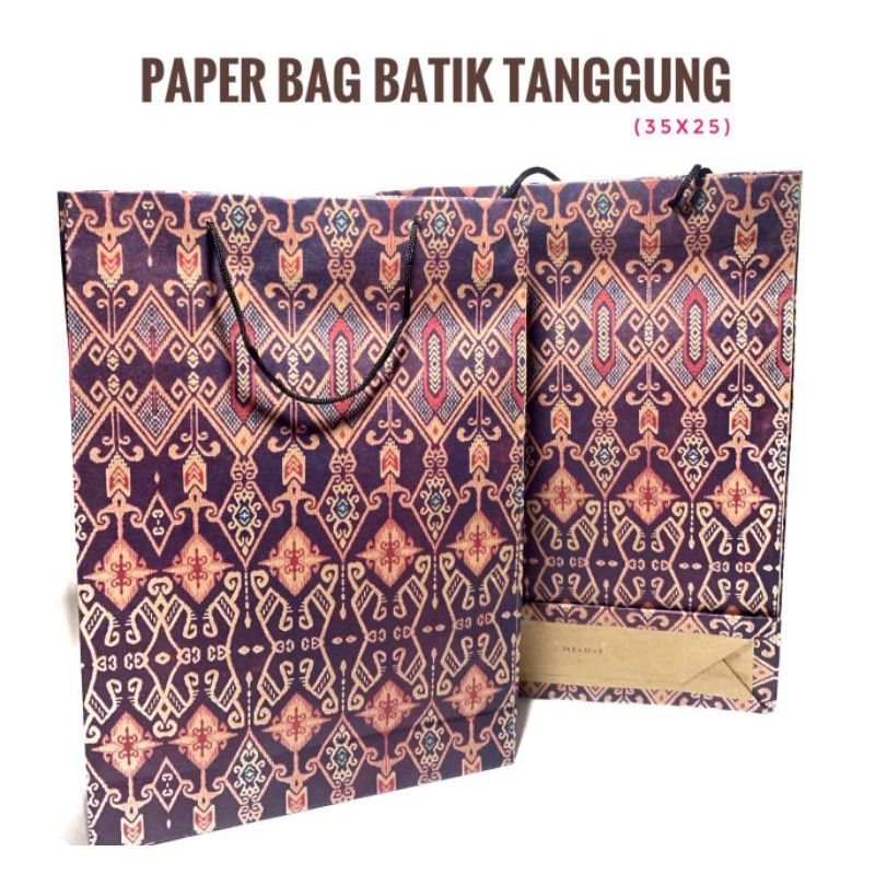 

PaperBag Batik Tanggung/Tas Kertas Motif Batik/Tas Kertas Batik Ukuran Tanggung/Sedang/Per Pcs