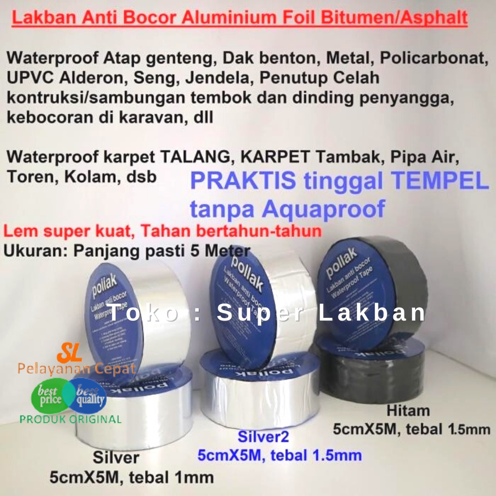 Lakban Anti Bocor Penambal Atap - Pipa Toren Kanopi Bocor Waterproof Tahan Panas