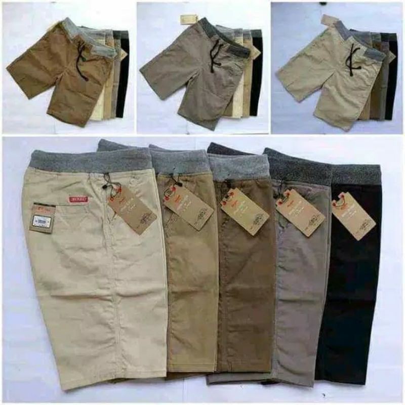 TERLARIS | CHINO PENDEK PRIA PINGGANG KARET | Shopee Indonesia