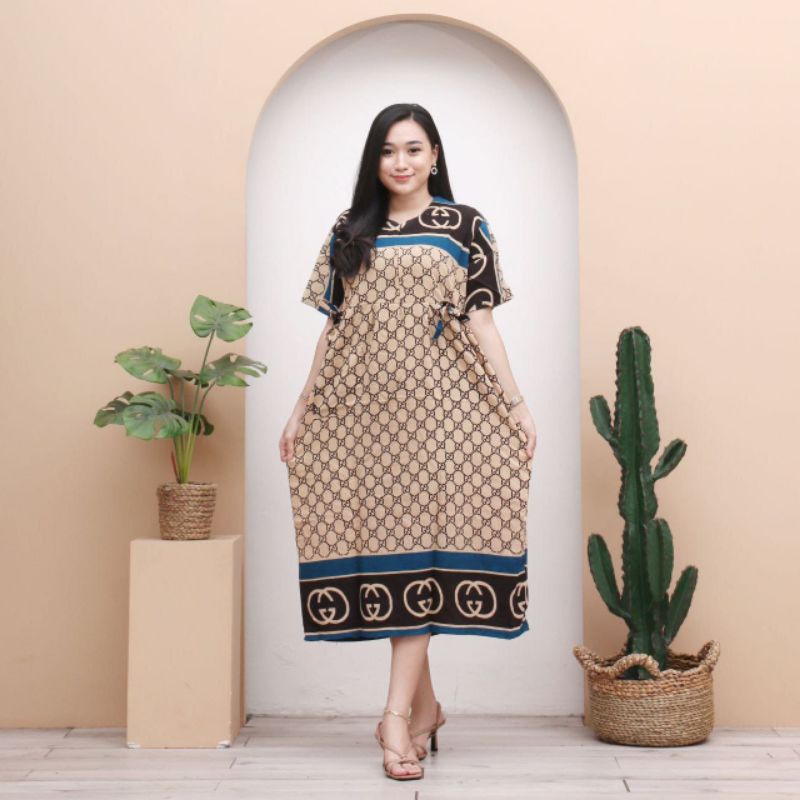 {MIDI DRESS KEKINIAN-GAMIS MIDI KEKINIAN-DASTER VIRAL 2022-DASTER ARMENIA RAYON TEBAL TIDAK NERAWANG