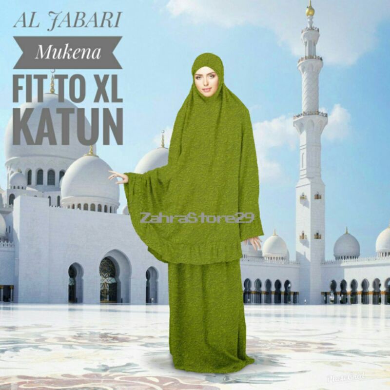 Mukena AL Jabari Mukena Katun XL murah Adem