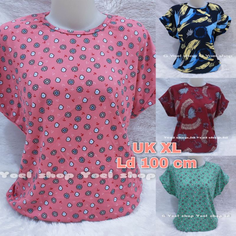 Atasan wanita Ukuran XL lengan pendek / Kaos atasan wanita murah bahan waffle voxy