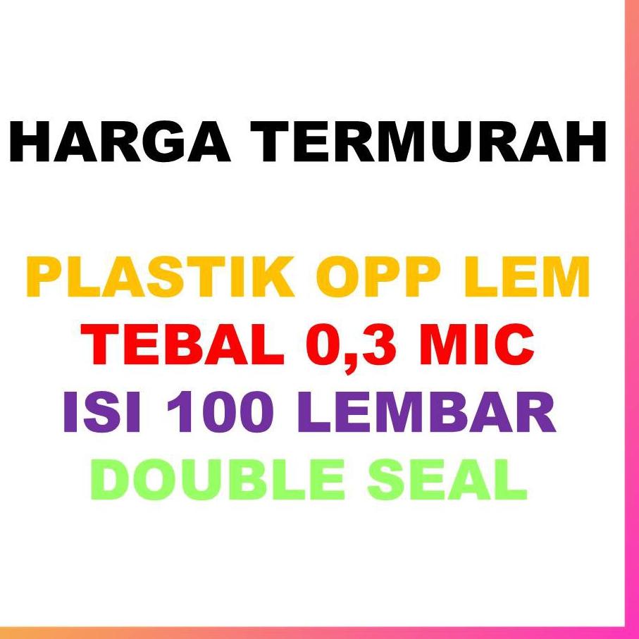 

☛ Tinggal klik) Plastik OPP 25x35 (100 Lembar) / Plastik OPP Lem / Plastik OPP seal ,,