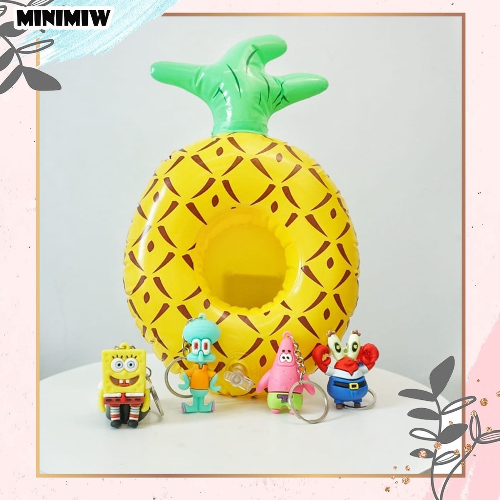 GANTUNGAN KUNCI SPONGEBOB PATRICK MR TUAN KRAB SQUIDWARD KEY CHAIN KEY RING GANCI KRABS