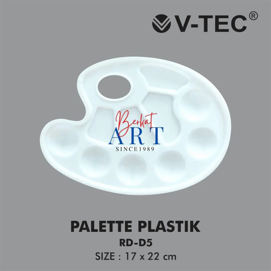 

VTEC Pallete Plastik / Palet Lukis V-TEC RD-D5 17 x 22cm