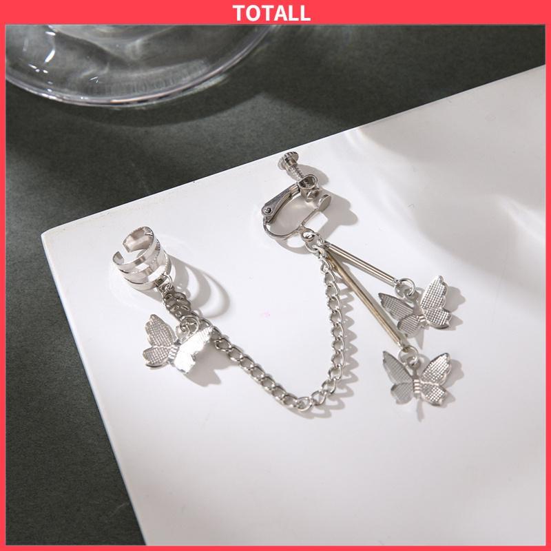 COD Klip telinga pejantan kupu-kupu klip tulang telinga anting-anting siswa-Totall