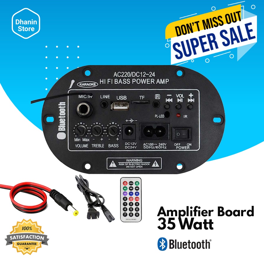 Kit Driver Modul Power Amplifier Amplifer Ampli Mini Board Rakitan Bluetooth Karaoke Subwoofer Mobil