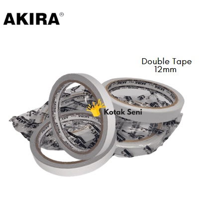 

Akira Double Tape 12mm 0,5 INC / Selotip kertas 2 sisi / Perekat