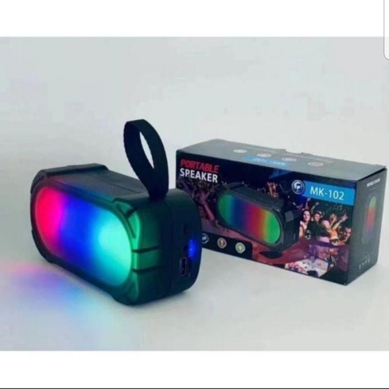 MM - Speaker bluetooth RGB MK-102 portable wireless bass / speaker bluetooth super bass  MK - 102