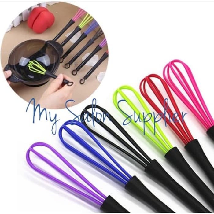 Cat Rambut Mixer / Whisk BULAT WARNA