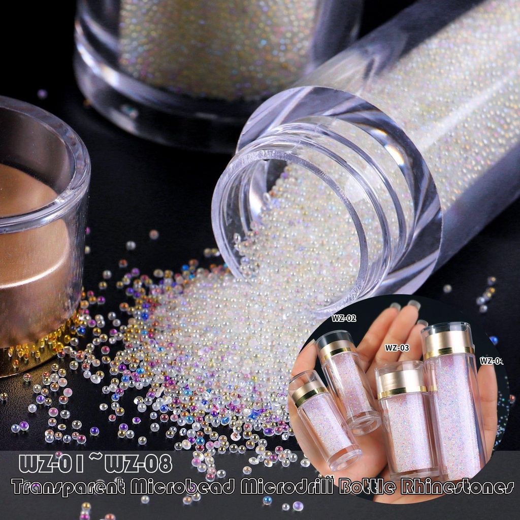 R-bunga Kuku Kristal DIY Manicure Microdrill Mikroba Berlian Elf Beads