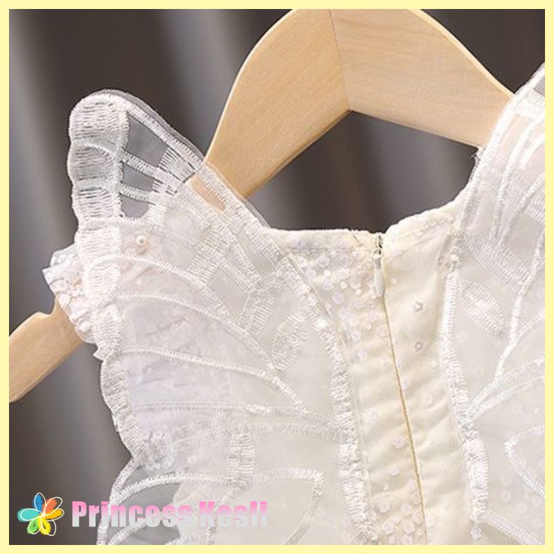 [PRINCESS KESLI] 0-7 Tahun Dress Butterfly Corak Bunga Flowers Anak Perempuan Gaun Pesta Princess Kupu-Kupu Rok Tutu Bayi Kids