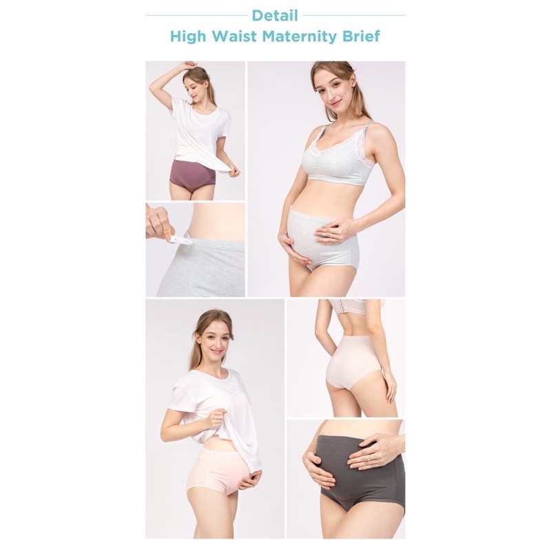 MOOIMOM High Waist Maternity Brief / Celana Dalam Ibu Hamil