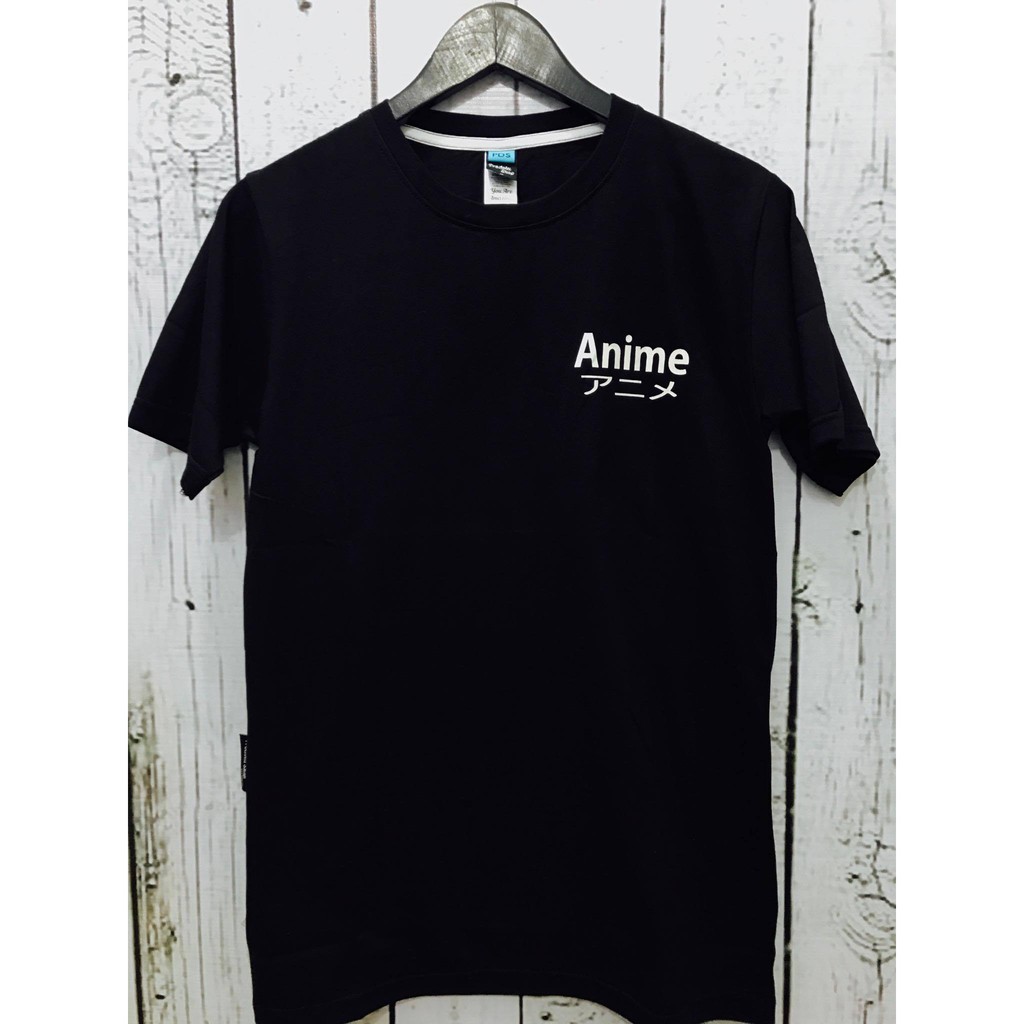 Kaos Manga Anime Typo Black