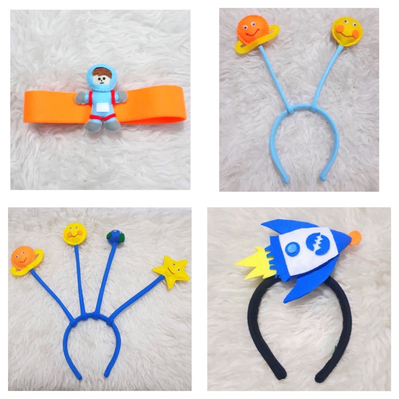 Bando Planet Astronaut Bumi Rocket Matahari Bintang Angkasa Saturnus Uranus Merkurius Pluto Mars Kostum Astronot Bando Kostum Planet Bumi