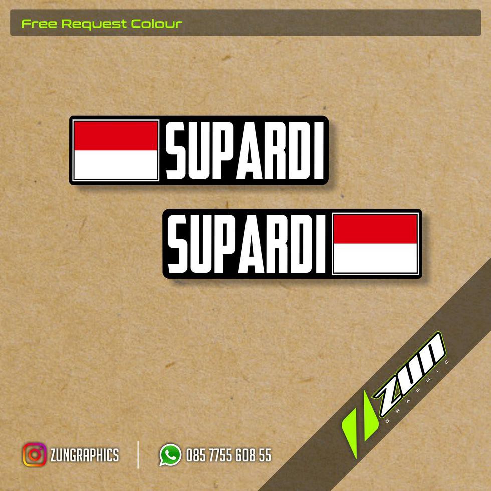 

nick name frame sticker stiker decal nama sepedae
