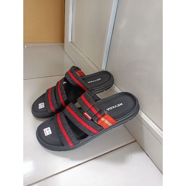 Sandal Bisbane Strap 3 Nevada Sendal Kulit Pria  | Sendal Cowok Casual