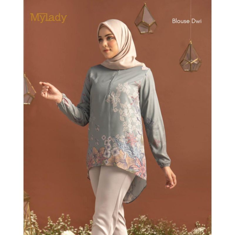 NEW BLOUSE PRINT DWI & AIN MYLADY