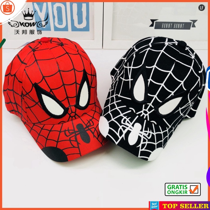 TOPI ANAK LAKI LAKI COWOK KEKINIAN KARAKTER SUPERHERO SPIDERMAN KID UMUR 3-7 TAHUN KOREA IMPORT A64