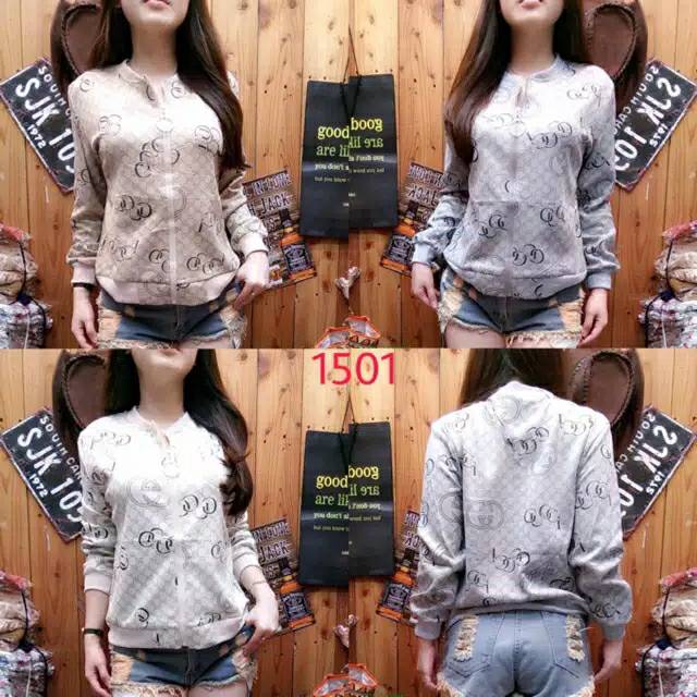 JAKET GUCCI SUEDE BOMBER