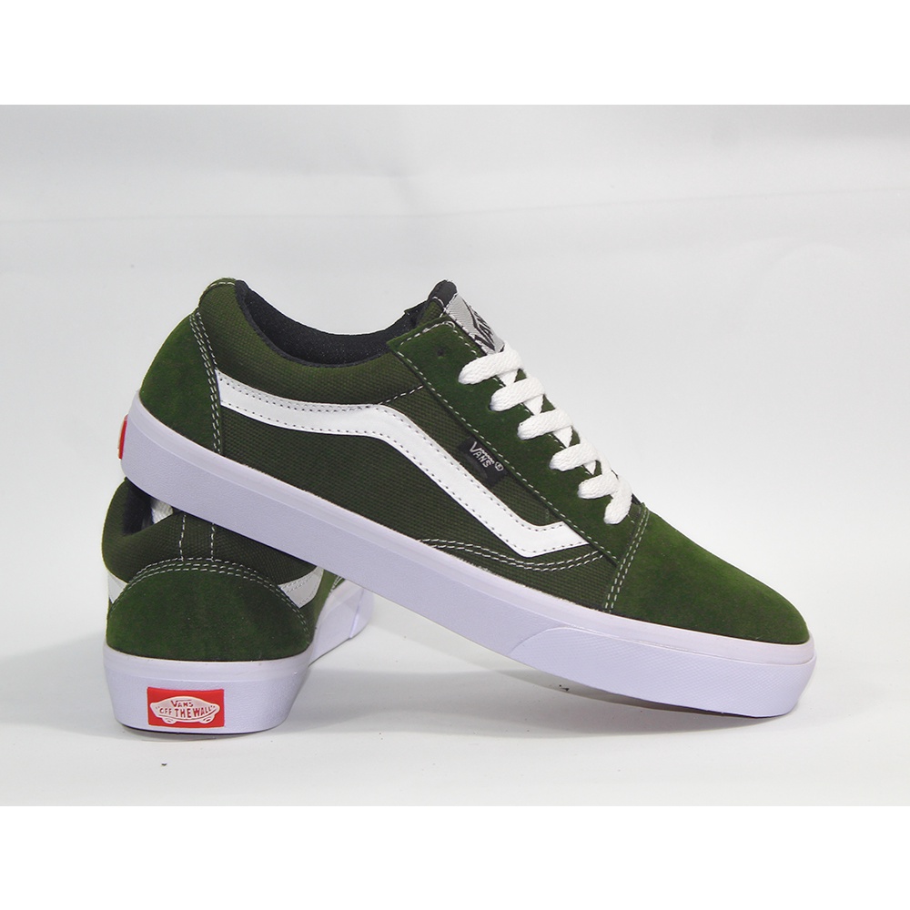 Sepatu Vans Pria Old Skool Polos Hijau Sneakers Casual Canvas Ven Sekolah Cowok Murah Buat Gaya Terbaru 2022