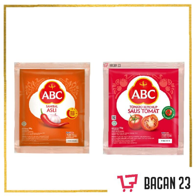 

Sambal Asli / Saus Tomat ABC Isi 22 Pcs (176gr) / Bacan 23 - Bacan23