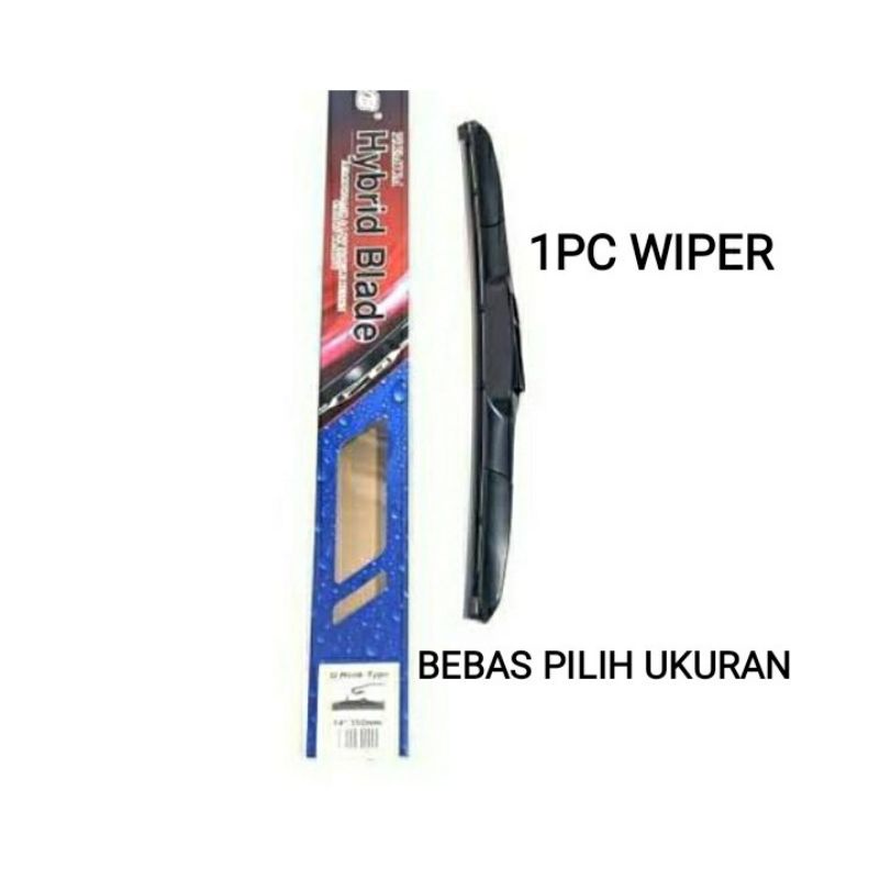 Wiper mobil Hybrid Blade (harga  per 1 pcs) merk RWB untuk KACA DEPAN.