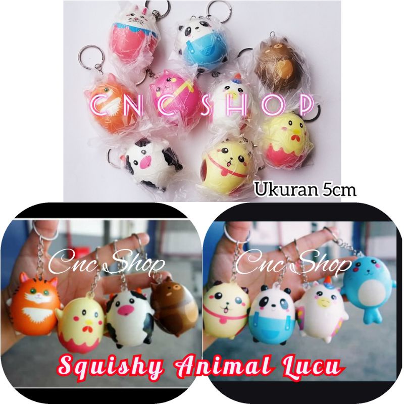 Squishy Gantungan Kunci Animal Binatang Lucu Mainan Anak Murah