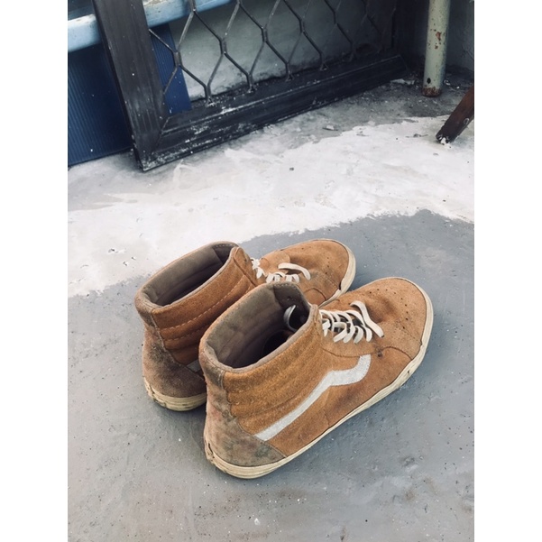 vans sk8 high brown original second ukuran 42